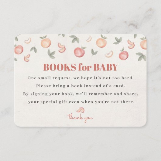 Zoet als een perzik luier loterij uitnodiging invo informatiekaartje (Voorkant)