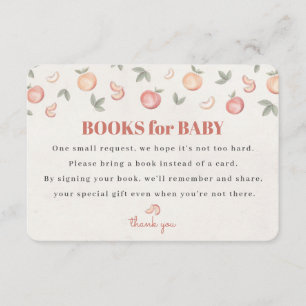 Zoet als een perzik luier loterij uitnodiging invo informatiekaartje