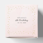 Zoet als een perzik meisje roze verjaardag bedankdoosjes (Bovenkant)