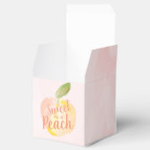 Zoet als een perzik meisje roze verjaardag bedankdoosjes (Geopend)
