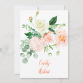 Zoet als een perzik Rozen bruiloft Kaart (Voorkant)