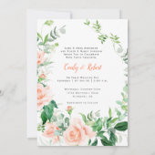 Zoet als een perzik Rozen bruiloft Kaart (Achterkant)