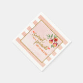 Zoet als een perzik servet - Stripes (P) (Hoek)