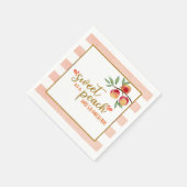 Zoet als een perzik servet - Stripes (W) (Hoek)