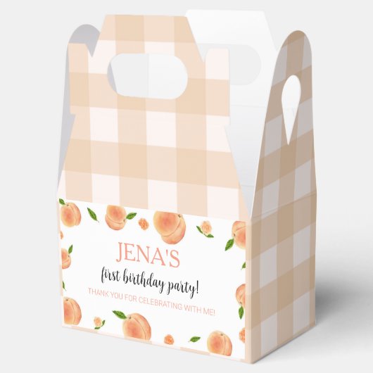 Zoet als een perzik verjaardag gunst doos bedankdoosjes (Geopend)