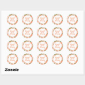 Zoet als een Perzik Verjaardag Ronde Sticker (Vel)