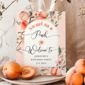 Zoet als een perzik verjaardag welkom poster