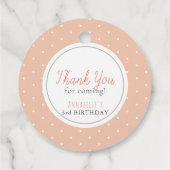 Zoet als een perzik Waterverf Verjaardag Dank u Bedankjes Labels (Achterkant)