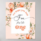 Zoet als een perzik We hopen dat je leuke verjaard Poster (Voorkant)