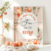 Zoet als een perzik We hopen dat je leuke verjaard Poster