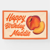 Zoet als een perzik Zestien 16 Zestiende Verjaarda Spandoek (Horizontaal)