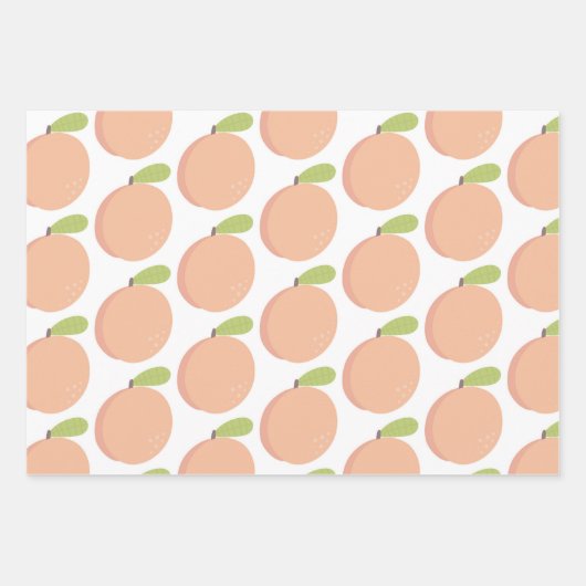 Zoet als een perzikbloesem Peachy Verjaardag Inpakpapier Vel (Voorkant 2)