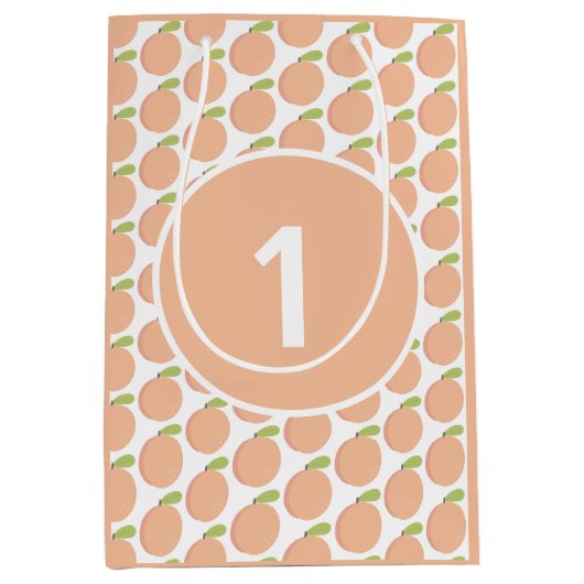 Zoet als een perzikbloesem Peachy Verjaardag Medium Cadeauzakje (Voorkant)
