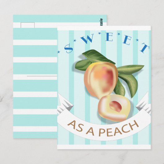 Zoet als een perzikBriefkaart Briefkaart (Voorkant / Achterkant)