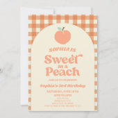 Zoet als een perzikfruit Sinaasappel roze verjaard Kaart (Voorkant)