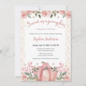 Zoet als een pompoen bloemenmeisje Baby shower Kaart (Voorkant)