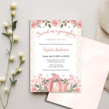 Zoet als een pompoen bloemenmeisje Baby shower