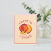 Zoet als een rijpe perzik Georgia Perziken Fruit Briefkaart (Staand voorkant)