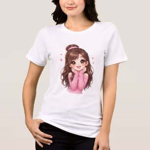 Zoet als een Roze Droom Klein Hart Vol Joy Blu Tri-Blend Shirt
