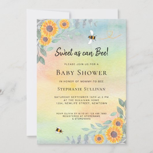 Zoet als een uitnodiging tot het indienen van Baby (Voorkant)