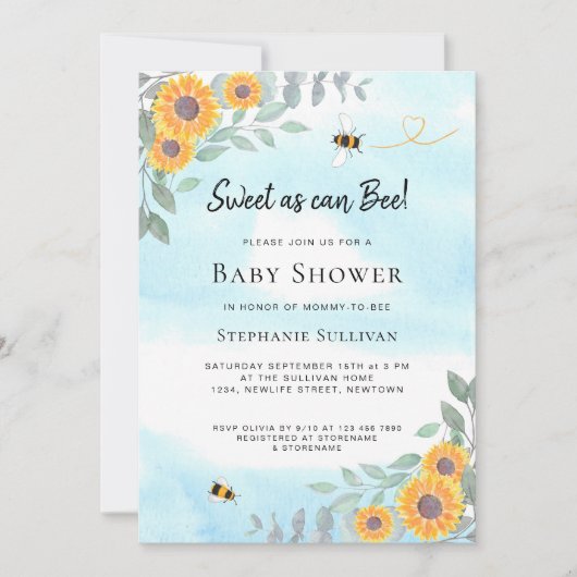 Zoet als een uitnodiging tot het indienen van Baby (Voorkant)