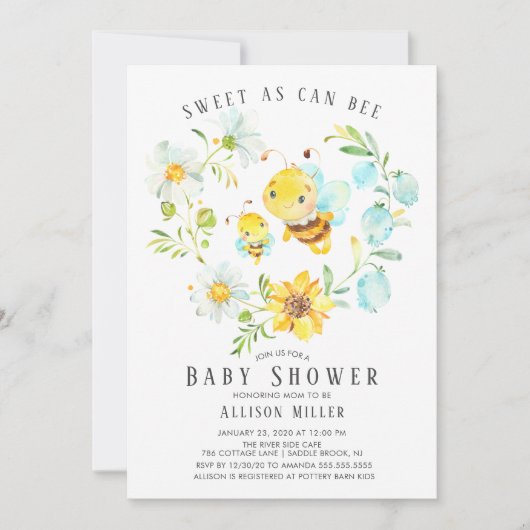 Zoet als een uitnodiging tot het indienen van Baby (Voorkant)