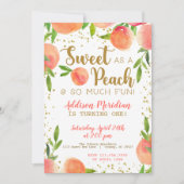 Zoet als een uitnodiging voor een peach Birthday (Voorkant)