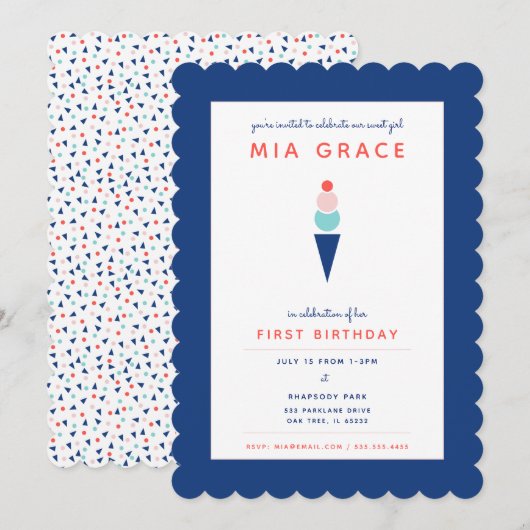 Zoet als een uitnodiging voor ijs (Voorkant / Achterkant)