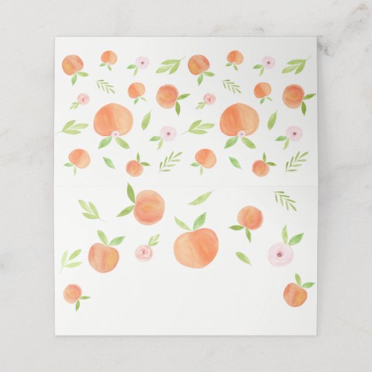 Zoet als etiket voor peach Birthday Food Plaatskaartje (Buitenkant ongevouwen)