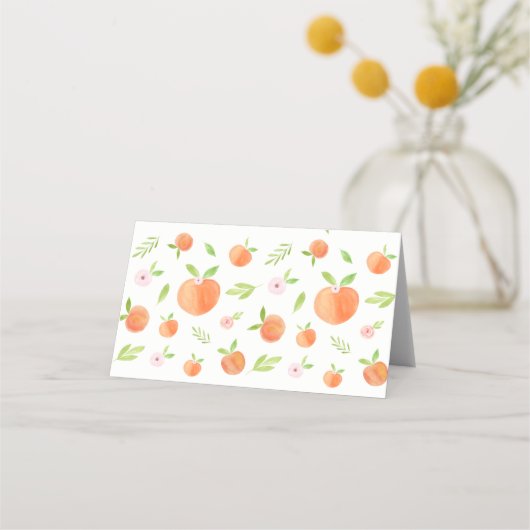 Zoet als etiket voor peach Birthday Food Plaatskaartje (Achterkant)