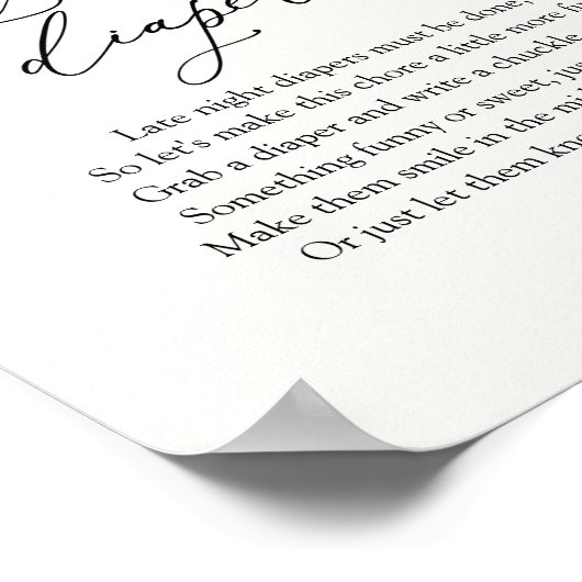 Zoet als Eucalyptus Late Night Diapers Poster (Hoek)