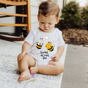 Zoet als gele sterren Baby Bodysuit