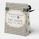 Zoet als honingbijen - Black & White Favor Boxes Bedankdoosjes (Achterkant)