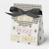 Zoet als honingbijen - Black & White Favor Boxes Bedankdoosjes (Voorkant Zijde)