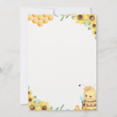 Zoet als kan Baby shower geel Kaart (Achterkant)