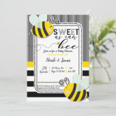 Zoet als kan BE Baby shower Gender Reveal Kaart (Staand voorkant)