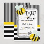 Zoet als kan BE Baby shower Gender Reveal Kaart (Voorkant / Achterkant)