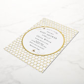 Zoet als kan Bee Baby shower Folie Uitnodiging (Gedraaid)