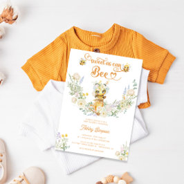 Zoet als kan Bee Bloemen Schattige Baby shower Kaart