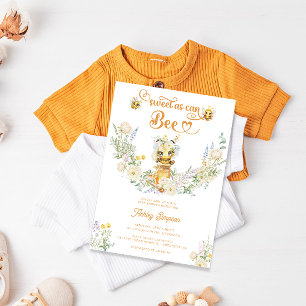 Zoet als kan Bee Bloemen Schattige Baby shower Kaart