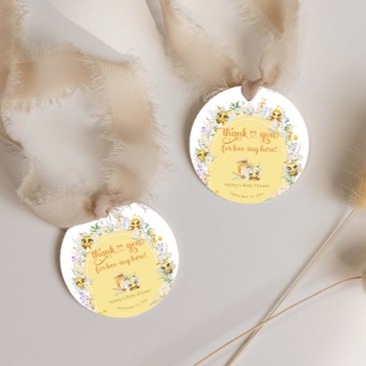 Zoet als kan Bee Bumble Bee Baby shower Bedankjes Labels