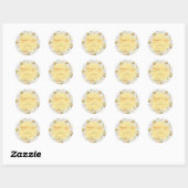 Zoet als kan Bee Bumble Bee Baby shower Dank u Ronde Sticker (Vel)