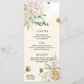 Zoet als kan Bee Floral HoneyComb floraal minimaal Menu (Voorkant)