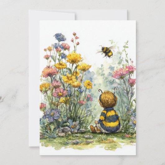 Zoet als Kan Bee | Gouden Baby Kaart (Voorkant)