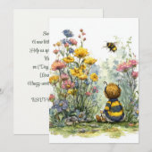 Zoet als Kan Bee | Gouden Baby Kaart (Voorkant / Achterkant)