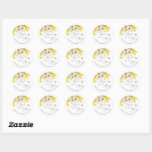 Zoet als Kan Bee, Honing Bee en Daisy Favor Ronde Sticker (Vel)
