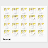 Zoet als Kan Bee, Honing Bee en Daisy Favor Vierkante Sticker (Vel)