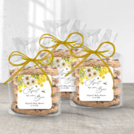 Zoet als Kan Bee, Honing Bee en Daisy Favor Vierkante Sticker