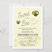 Zoet als kan Bee Lichtgeel Baby shower Kaart (Voorkant)