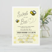 Zoet als kan Bee Lichtgeel Baby shower Kaart (Staand voorkant)